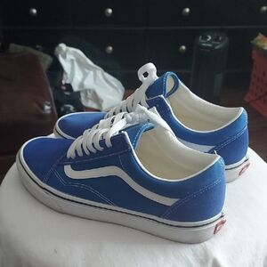 Vans Blue and White Athletic Shoes